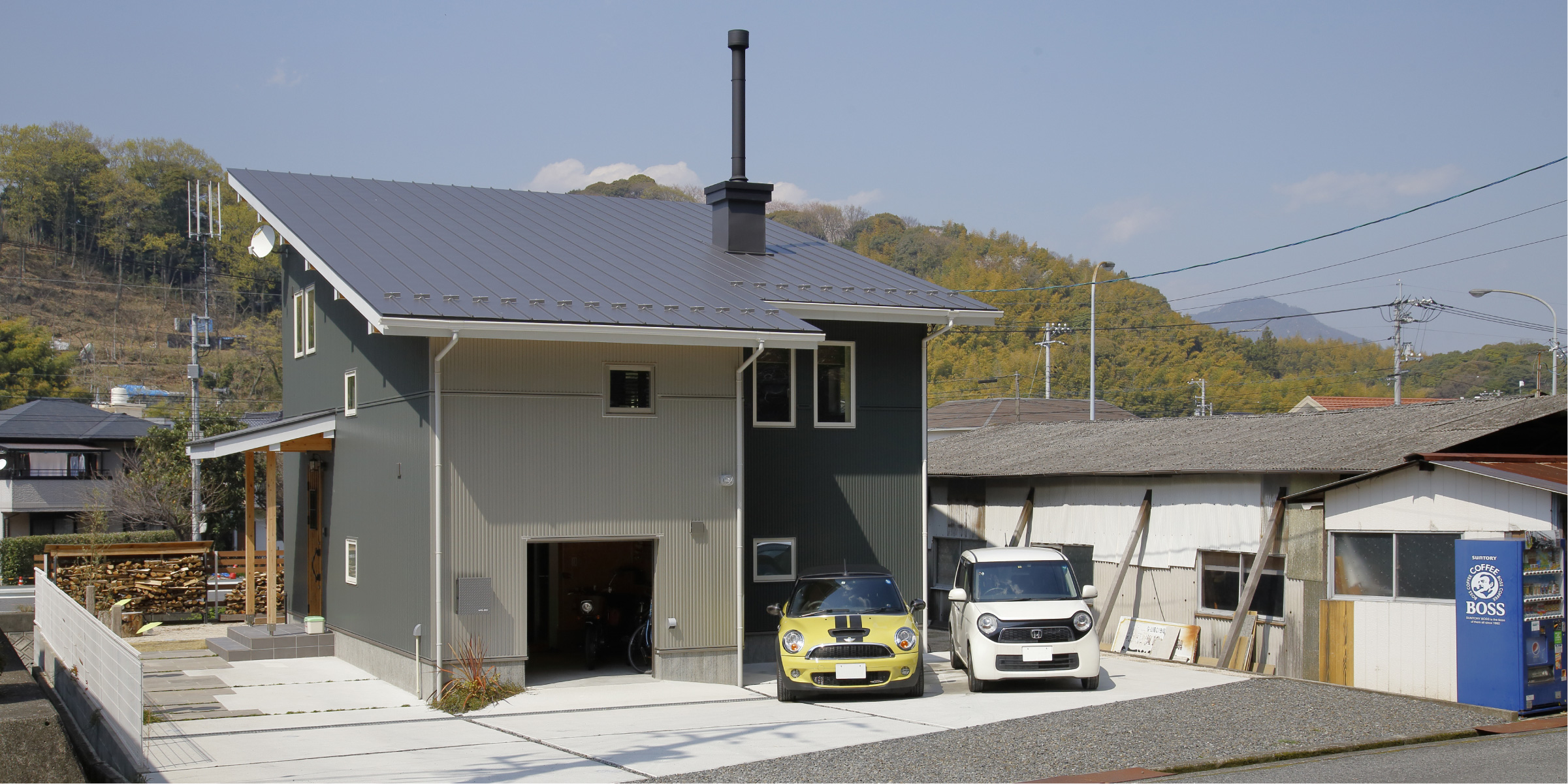 ガレージと薪ストーブの〝カッコイイ〟BinO(ビーノ)｜お客様の声｜日興